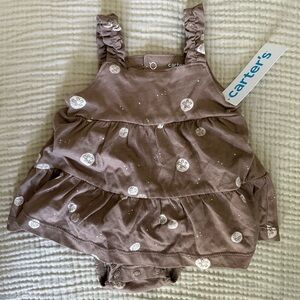 Carter's 3m Brown Sand Dollar Dress